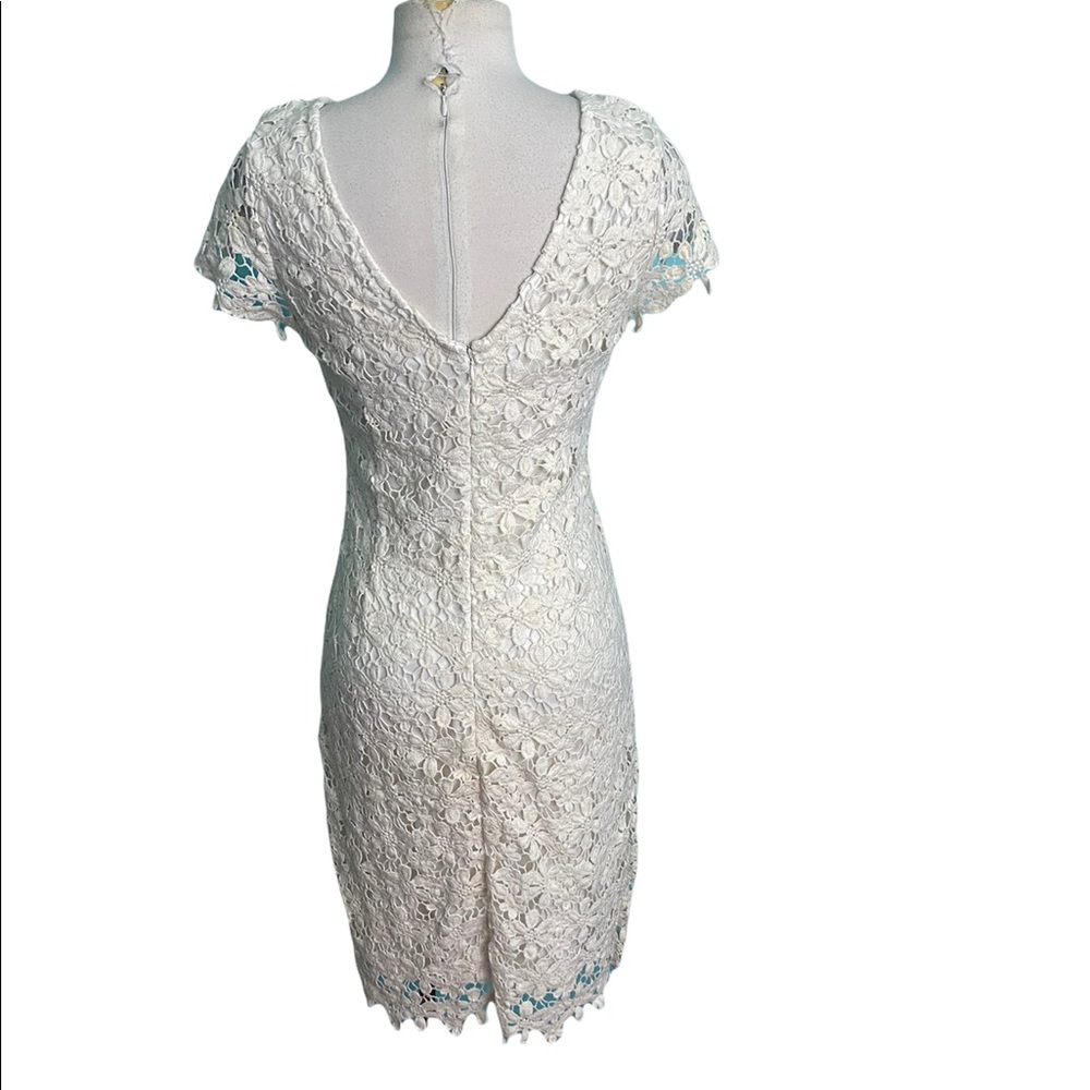 Cache white gold  floral crochet sz-8 - Picture 7 of 8